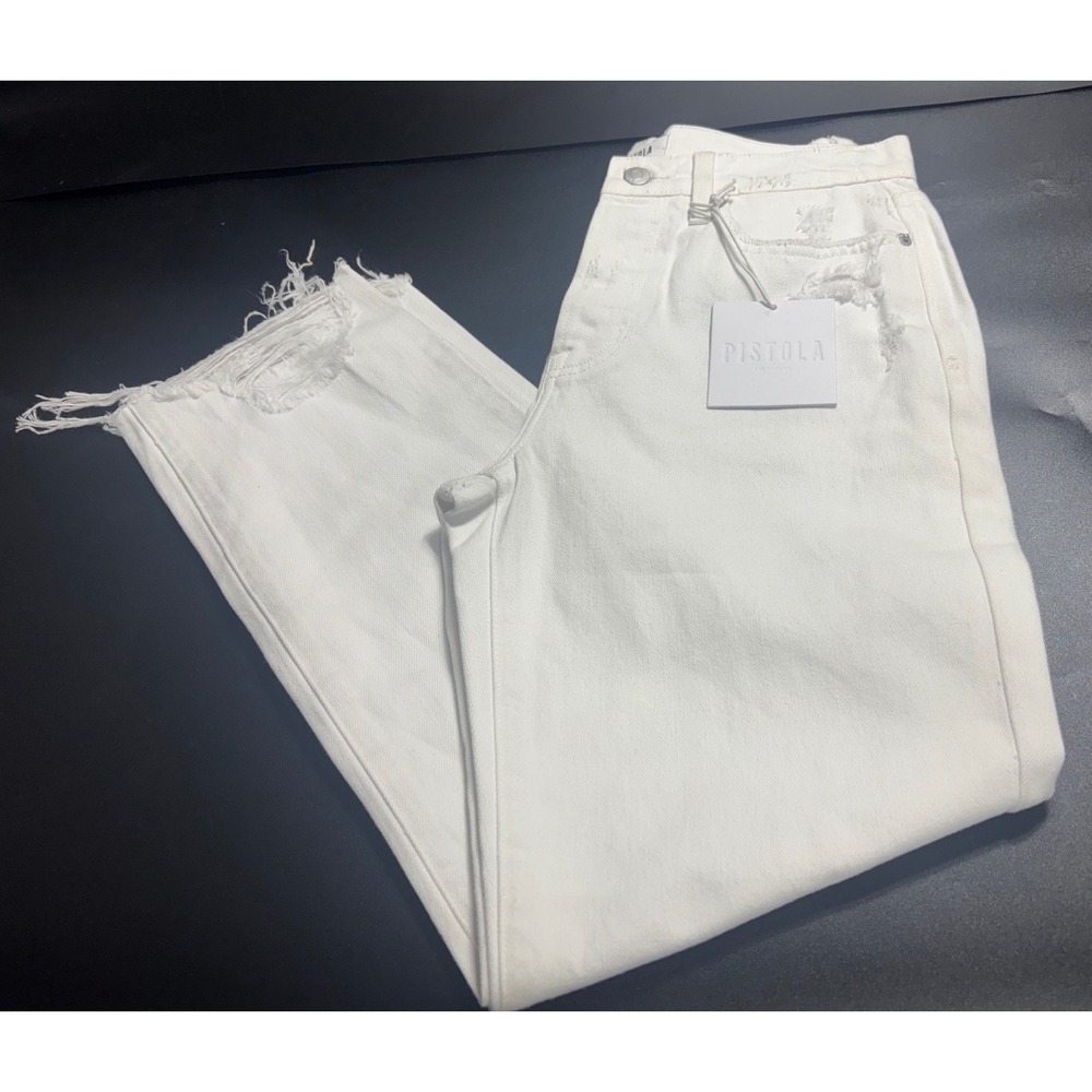 Pistola NEW Monroe Crop High Rise Cigarette Jeans‎ Monet Vintage Blue Size 26